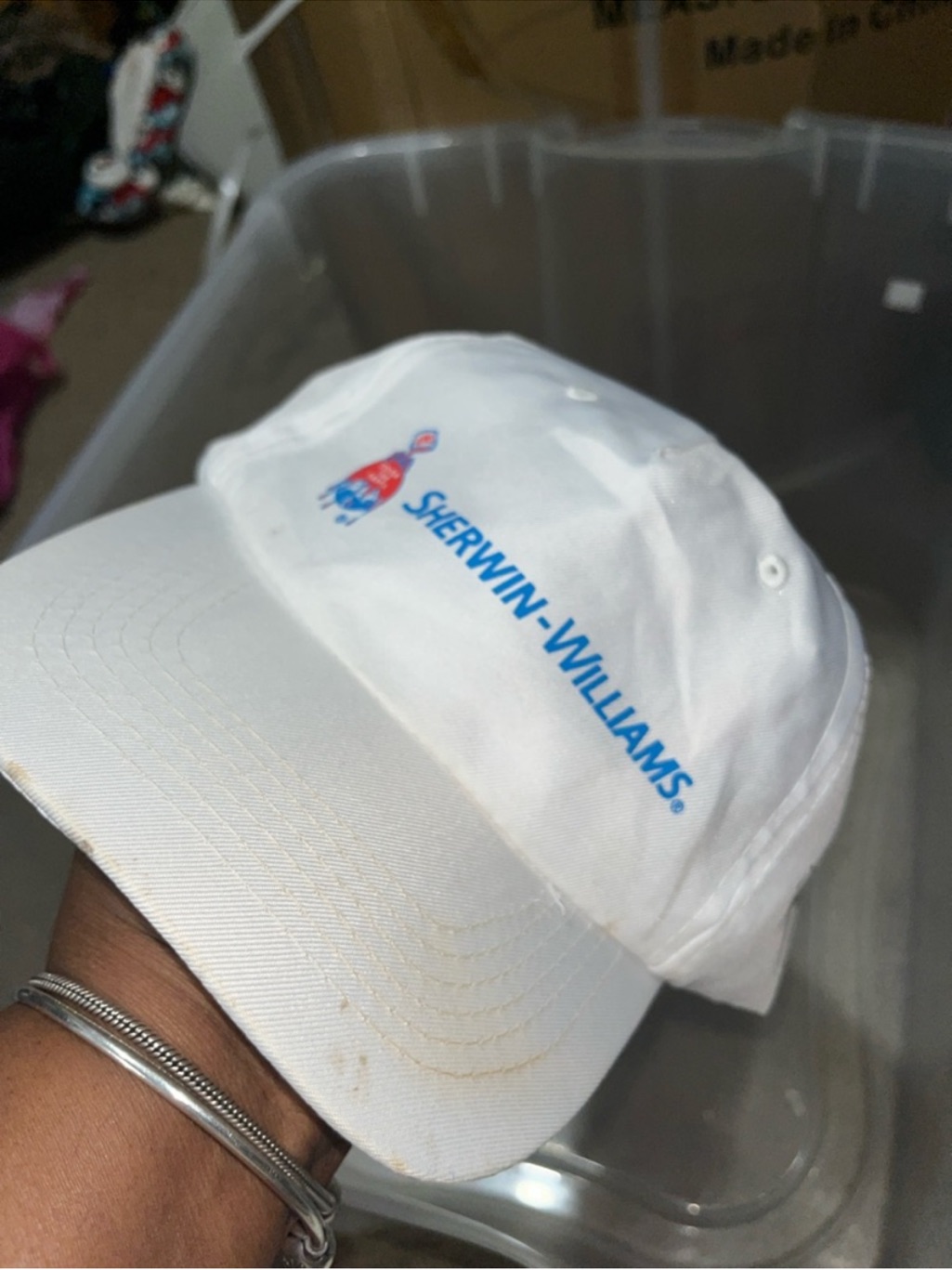 SherwinWilliams White Logo Baseball Cap
